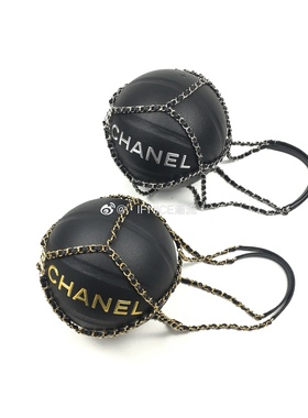 Chanel 香奈儿 字母Logo 烫金 金银色 链条 篮球 摆设
