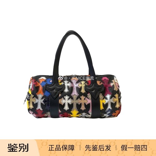 【现货克罗心彩色皮手提包圆筒包