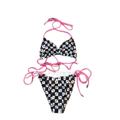 Chrome Hearts 克罗心 Mattyboy千眼 黑白格 比基尼泳衣