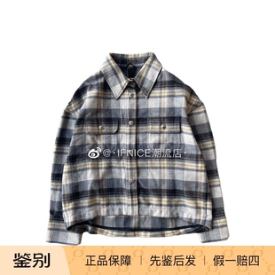 Chrome Hearts 克罗心 十字花银扣 羊绒格子衬衫外套