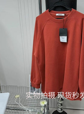 一味清欢圆领纯色宽松大版卫衣