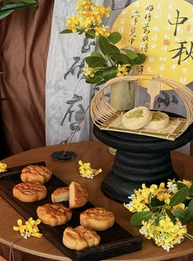 中秋节仿真桂花枝树枝古风国风拍摄写真道具真花插花摆件千里香