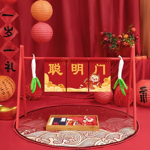 新款中式龙宝宝一周岁抓周聪明门