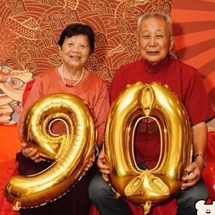 老人寿宴生日餐厅场景布置装饰60八十岁过寿背景墙喜庆70数字气球