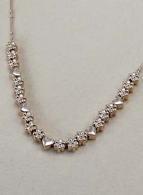 欧美饰品镂空花朵金属项链小众ins冷淡风锁骨链个性高级感颈链女