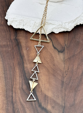 镀真金2024新款项链首饰时尚高级感长款毛衣链欧美饰品配饰批发