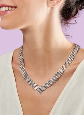 欧美嘻哈ins小众设计蹦迪锁骨链