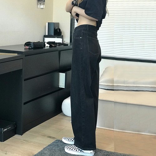 KOKO大码衣橱优芭拉直筒牛仔裤女胖妹妹mm显瘦宽松阔腿裤高腰裤 - 封面