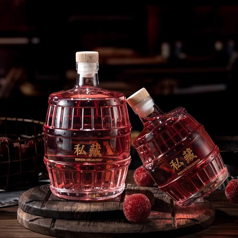 木桶储酒瓶玻璃瓶红酒分装泡酒瓶图片