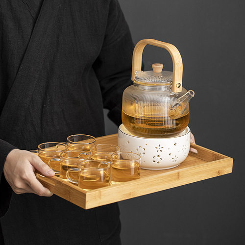 中式蜡烛温泡茶炉煮茶器底座玻璃茶壶公道杯加热炉保温暖茶器煮茶