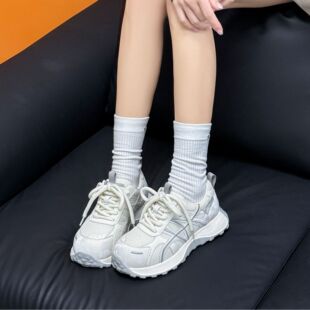 休闲鞋 大码 运动鞋 子休闲鞋 百搭鞋 时尚 真皮拼色老爹鞋 女鞋 X9390