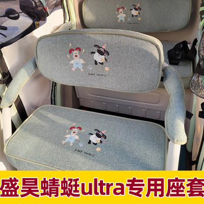 盛昊蜻蜓ultra座套电动三轮车专用坐垫套罩脚垫装饰内饰改造配件