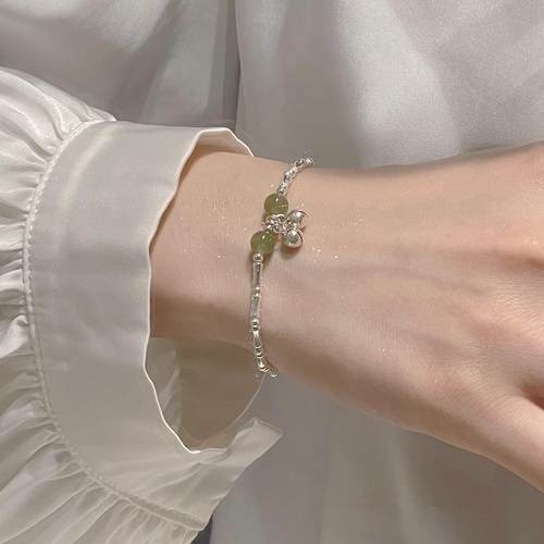 竹节和田玉手链时尚轻奢