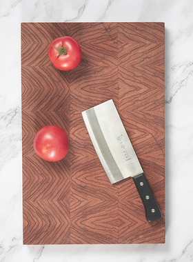 端纹菜板无蜡无漆非洲红玫瑰木加厚砧板防霉抗菌案板高档不二木作