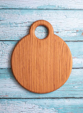 红玫瑰木提手圆菜板不二木作砧板案板切菜板食品级