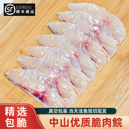 中山脆肉鲩当天现切 脆肉皖吊水脆皖鱼活鱼切片脆鱼片商用脆鱼
