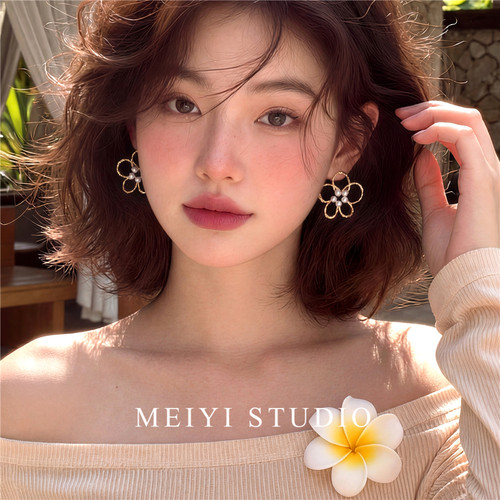 MEIYIJEJORY日韩合金珍珠女耳环