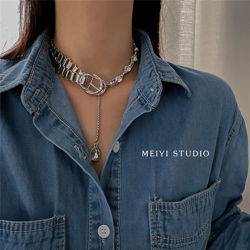 meiyi奢华潮女舞会晚宴配饰项链