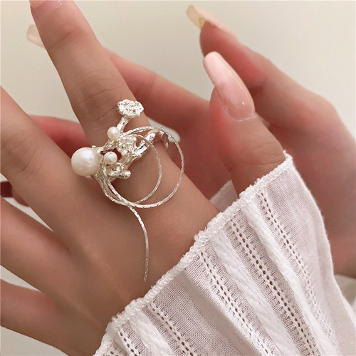 MEIYIJEJORY女合金珍珠复古戒指