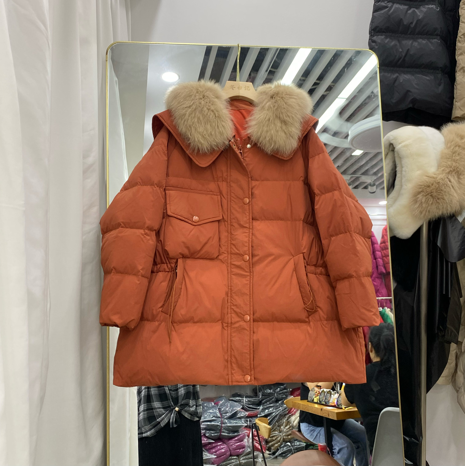 新款大码羽绒服女胖mm显瘦中长款