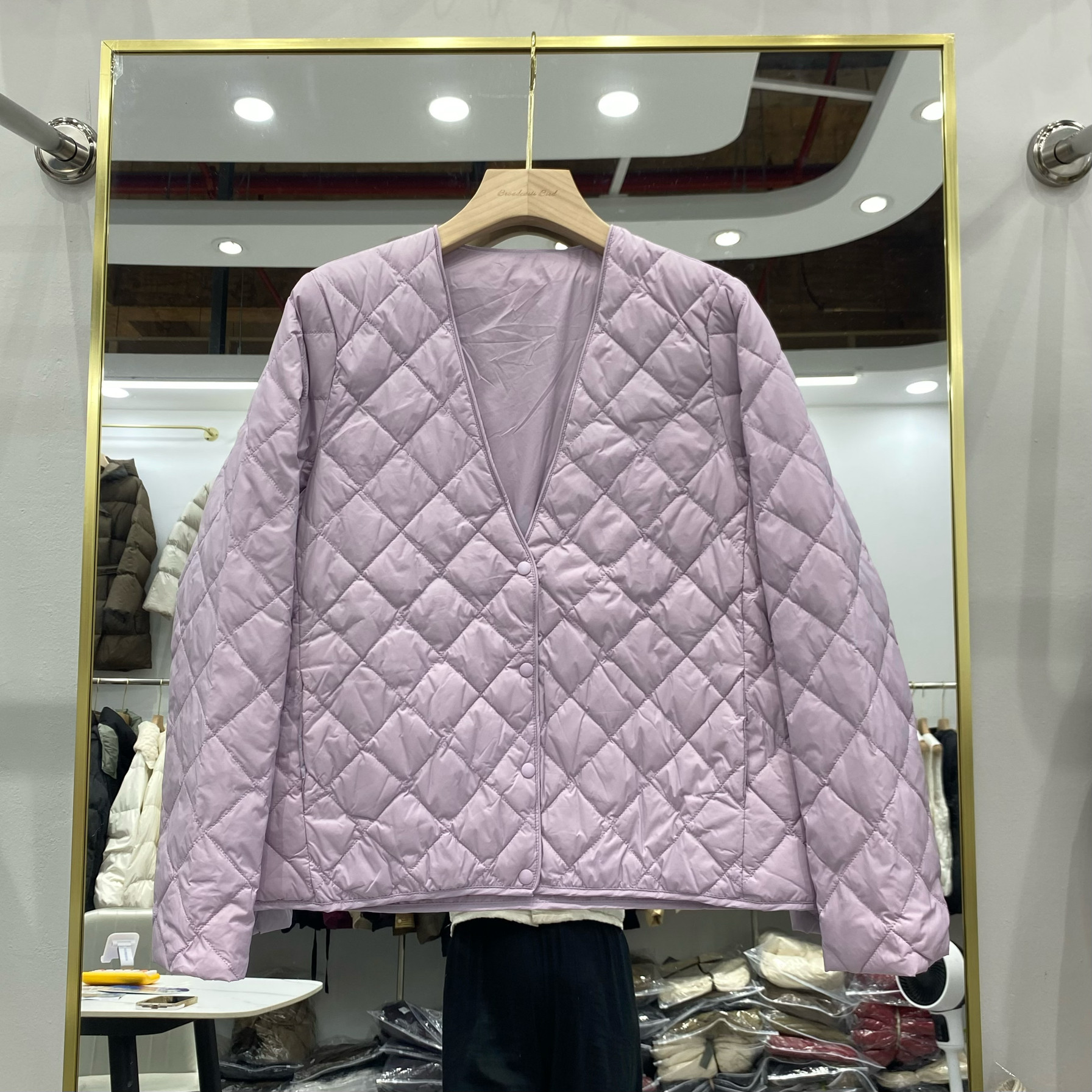 v领羽绒服女内胆90白鸭绒新款