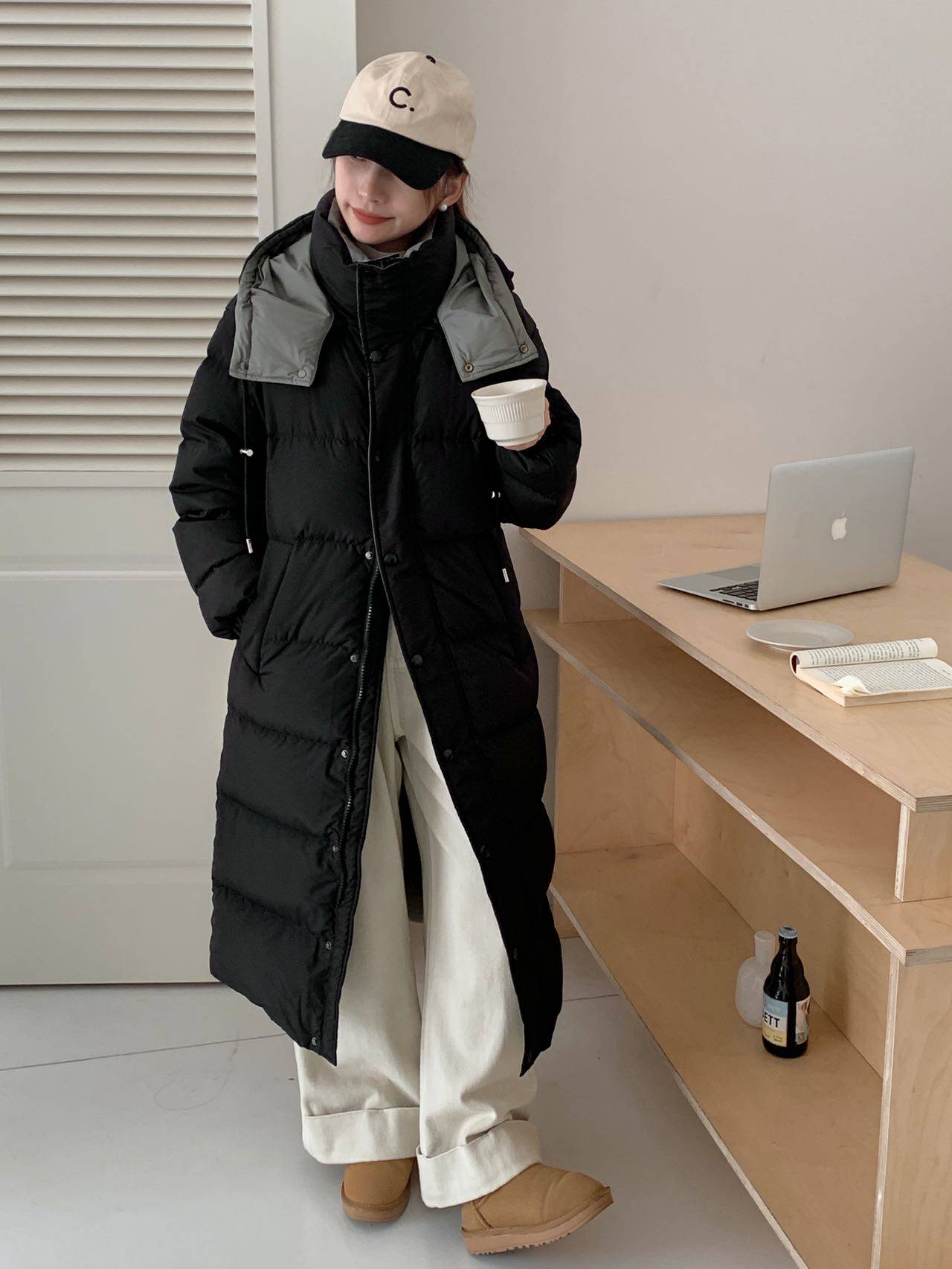 新款羽绒服男女同款2026长款加厚过膝黑色冬季宽松休闲显瘦外套