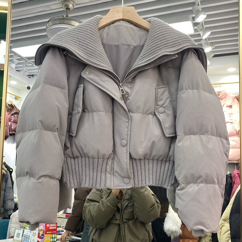 羽绒服高腰外套保暖时尚