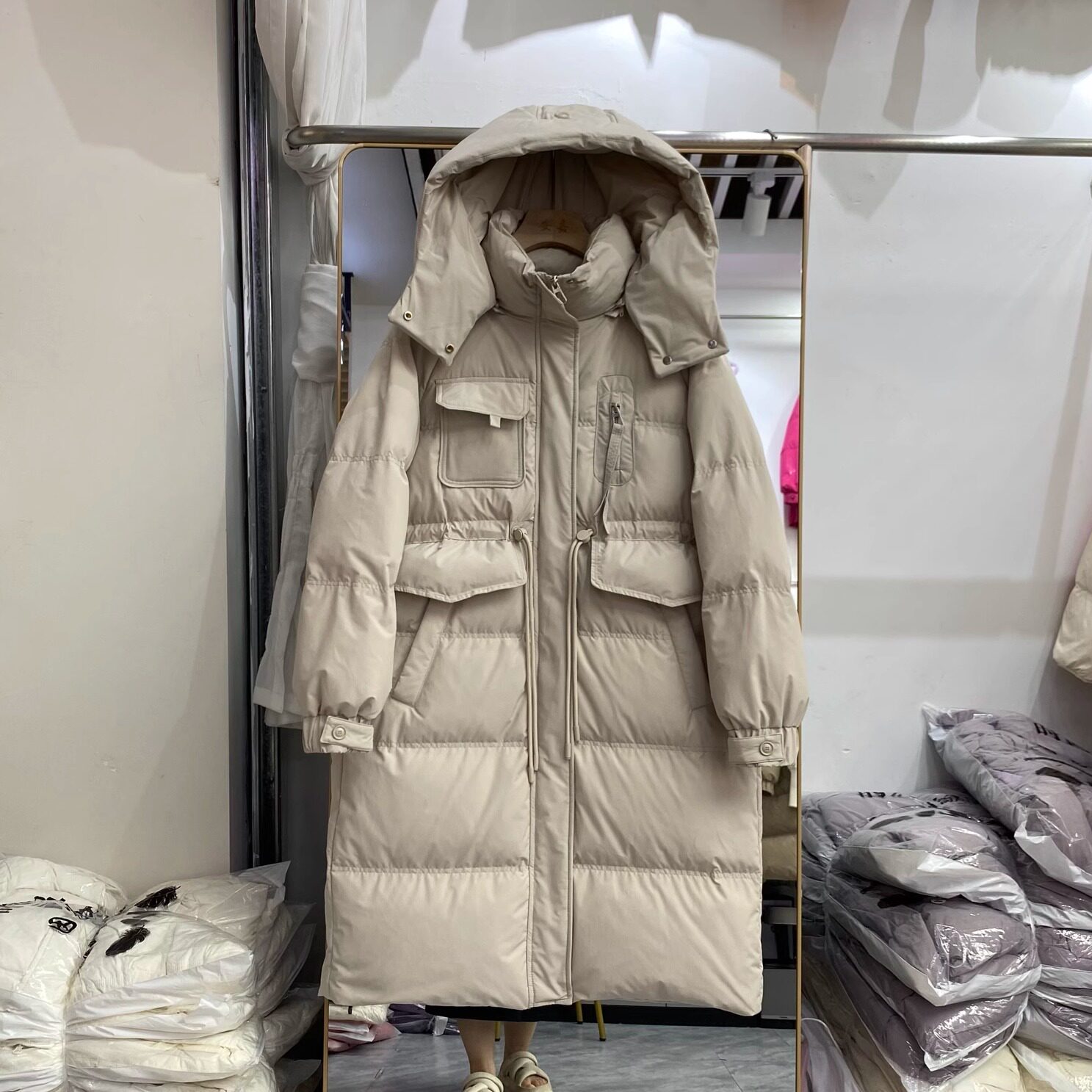 2024秋冬季新款羽绒服女装中长款