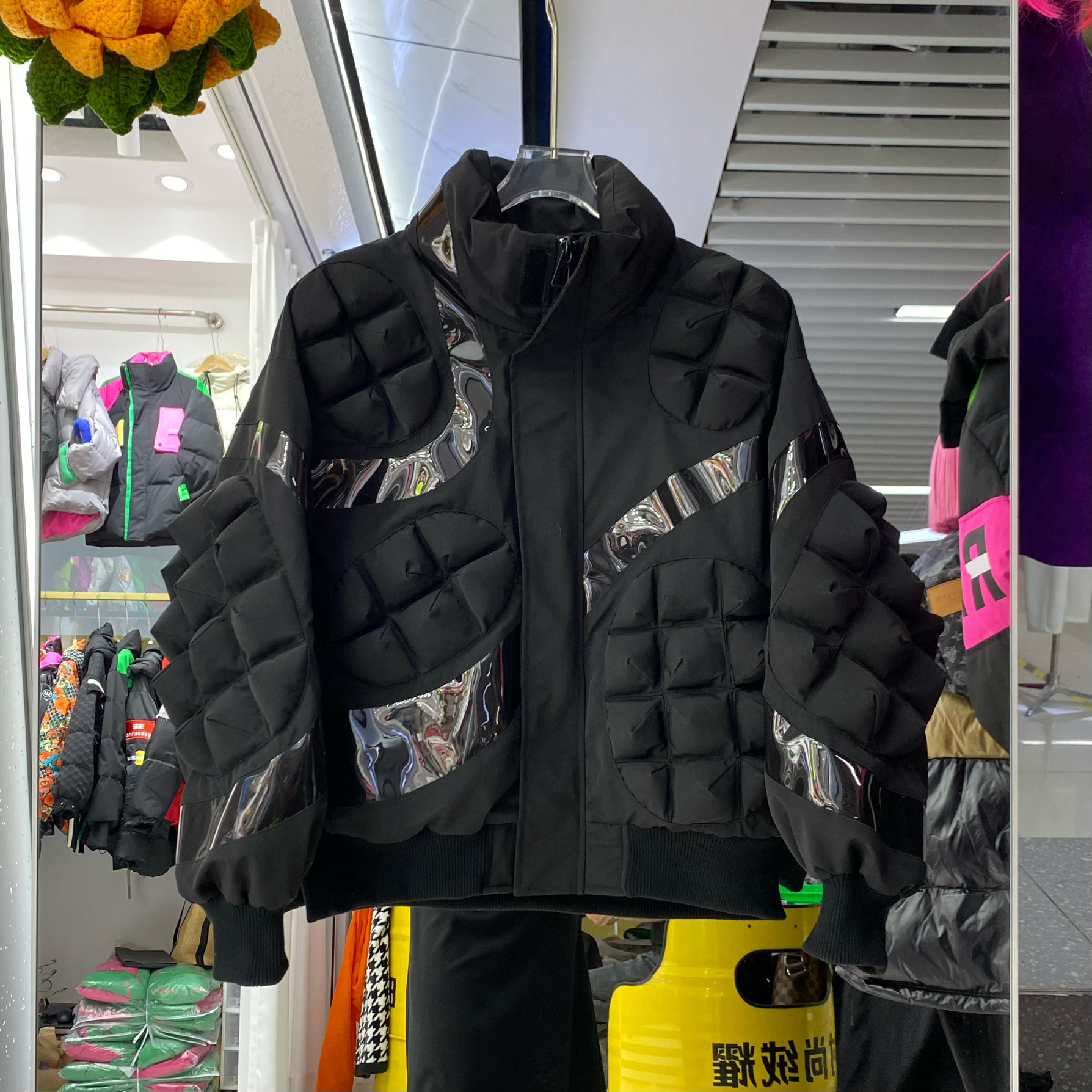 冬季新款羽绒服女短款拼接潮牌