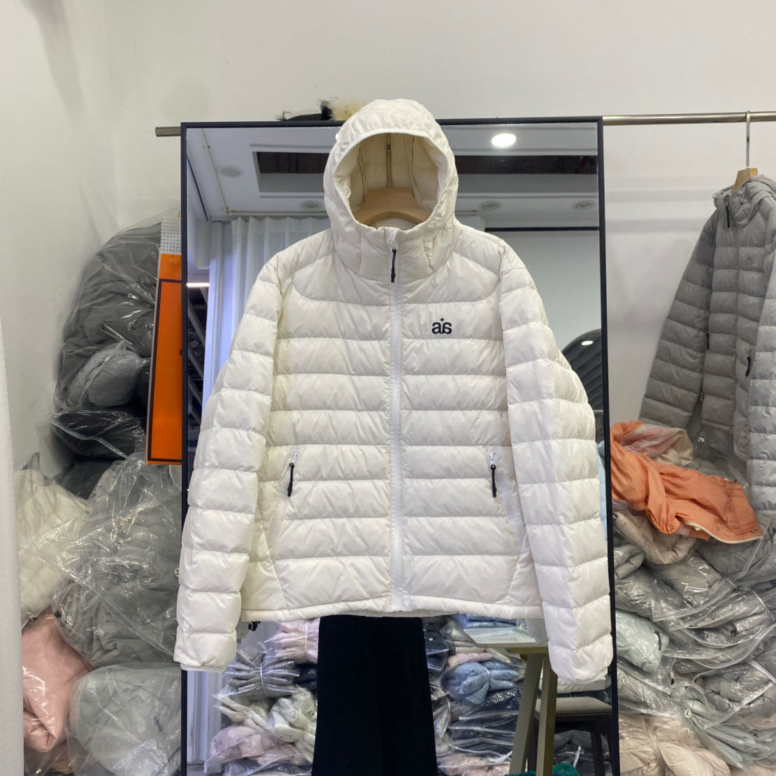 轻薄连帽排骨羽绒棉服男女冬季美式复古短款外套加厚保暖情侣棉衣