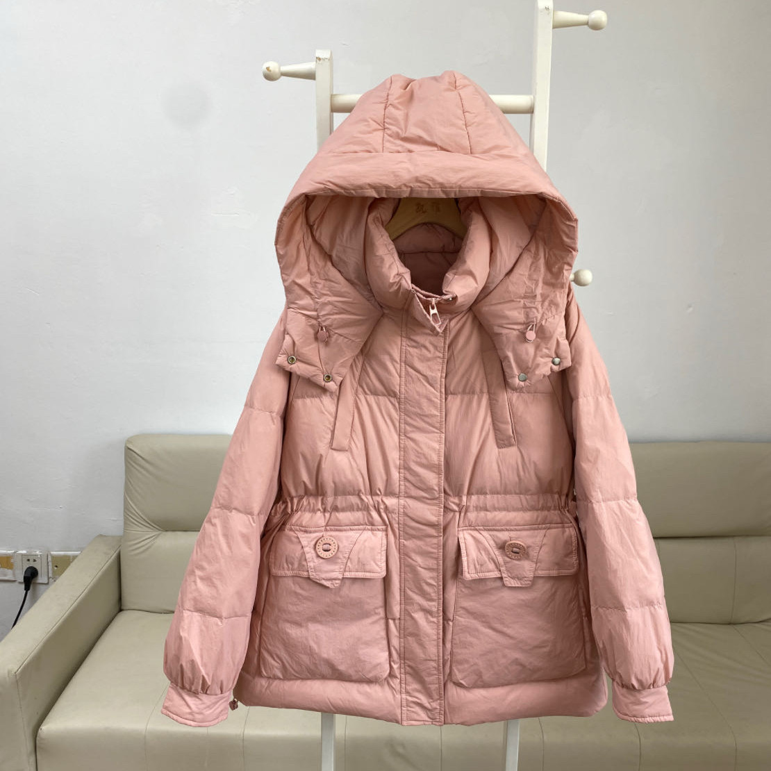 2026新品韩系潮流中长款羽绒服女加厚连帽收腰显瘦女装羽绒服外套