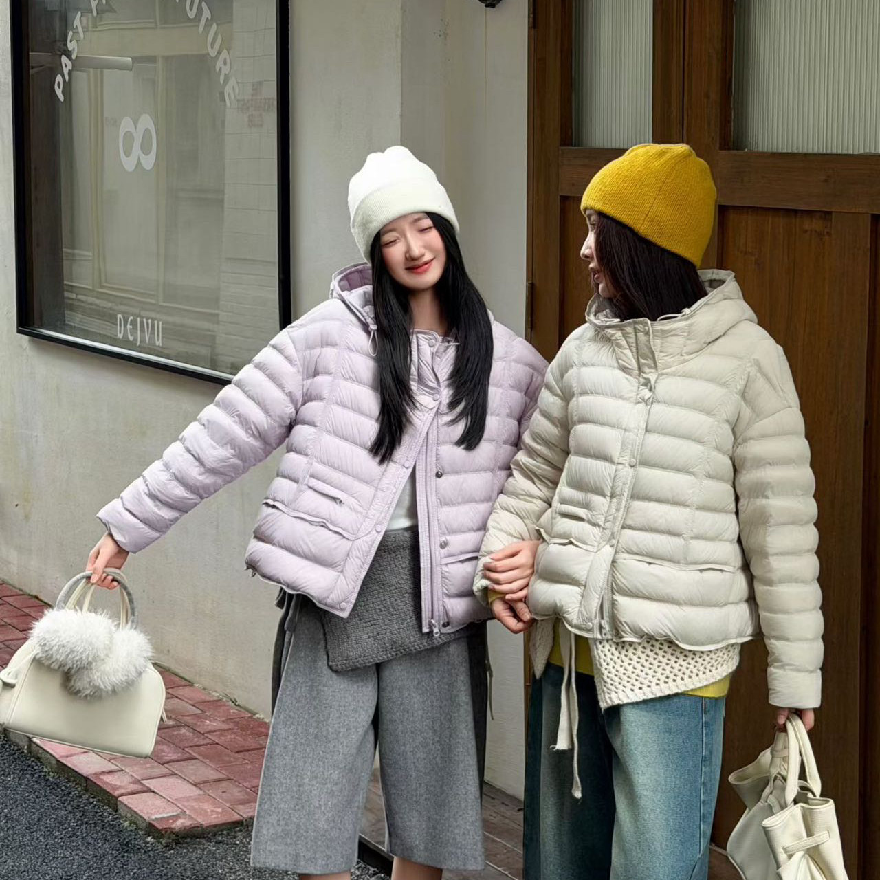 2026冬季新款 正品 韩国 超推荐连帽90白鸭绒短款保暖羽绒服