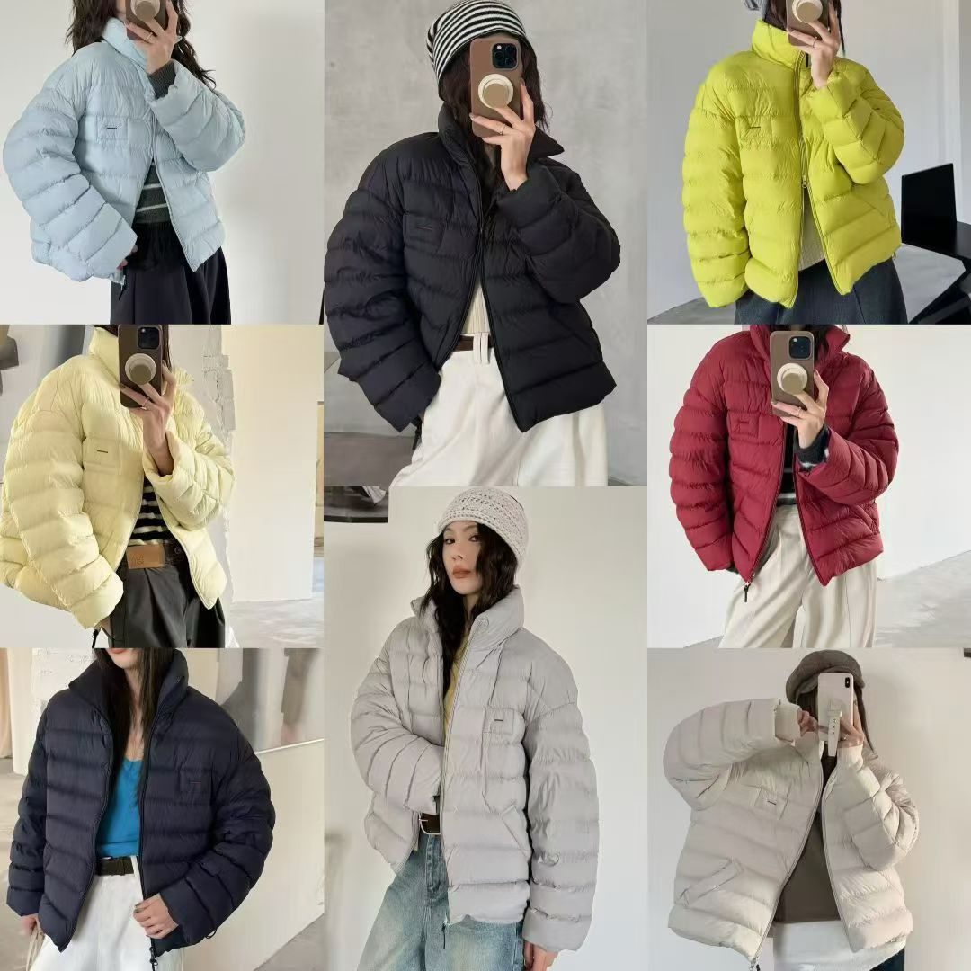韩系糖果色排骨羽绒服女2026冬新款立领短款廓版气质外套