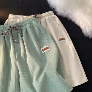 春秋青春流行纯色运动裤 时尚 男休闲裤 潮原宿宽松型新款 潮牌五分裤