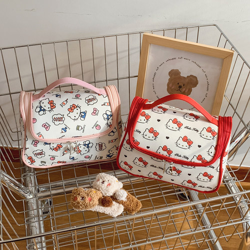 Hellokitty轻奢高级手提化妆包