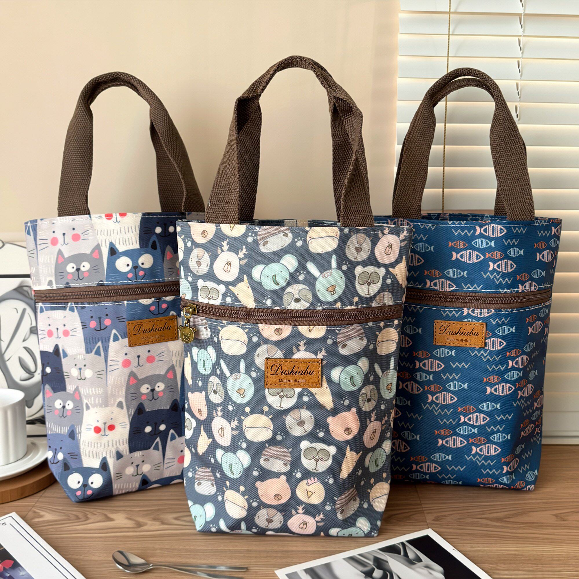 大容量手提杯套韩式可爱卡通上班通勤焖烧杯水杯雨伞大肚杯收纳包