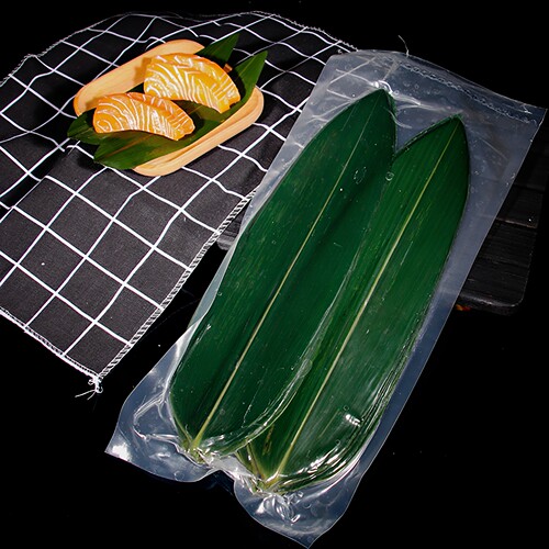 新鲜竹叶寿司竹叶子摆盘装饰