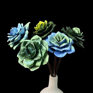 天清永生花油画系列木玫瑰干花花束高级插花花材餐桌花插花花材