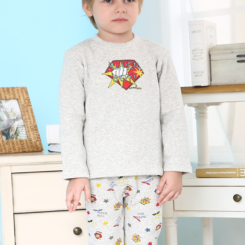 儿童保暖内衣加绒加厚秋冬打底衫