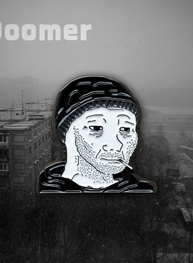 doomer后朋克徽章胸针