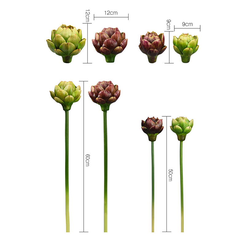 高端洋蓟朝鲜蓟假花玻璃罩永生花