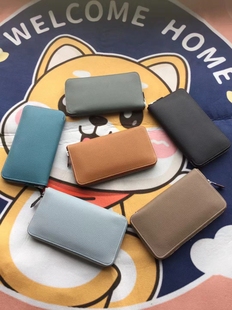 H家经典钱包头层牛皮手拿包男女通用长款简约拉链钱夹大容量多卡