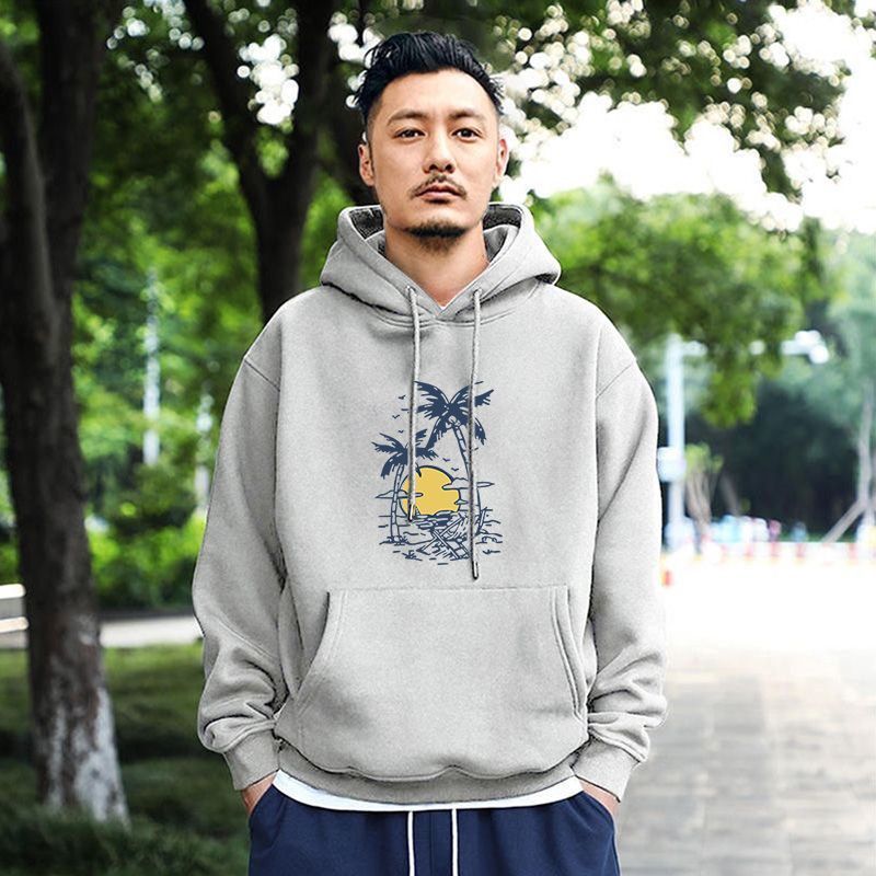 余文乐秋季新款连帽男士卫衣青年宽松大码外套男士韩版长袖外套男