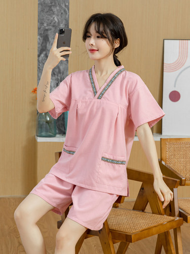 汗蒸服女大码男高档浴服加肥200斤按摩背开扣情侣足疗客人桑拿i.
