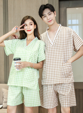 汗蒸服女款100%纯棉亲子装高档洋气情侣大码男士浴服按摩桑拿足疗