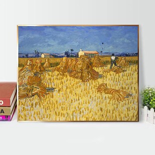 梵高田野diy数字油画丙烯填充手工油彩涂色画支持喷绘打印成品画