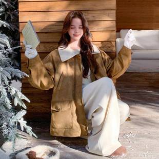 众显瘦其超火气白鸭绒 新款 毛线翻领卡色洋羽绒C110 H98小服女冬季