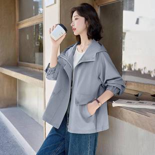 休闲气高级龄感新小个子减ZYI196W夹质克早秋装 短款 外套女春秋款