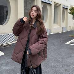 时冬尚白鸭绒羽绒衫服女慵懒2b189-d6风季新加厚保暖拼接衬领外款