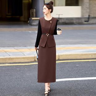 洋气质减龄气套 新高级甲感ZMENG881时尚 马款 半身裙恤三件套女春季